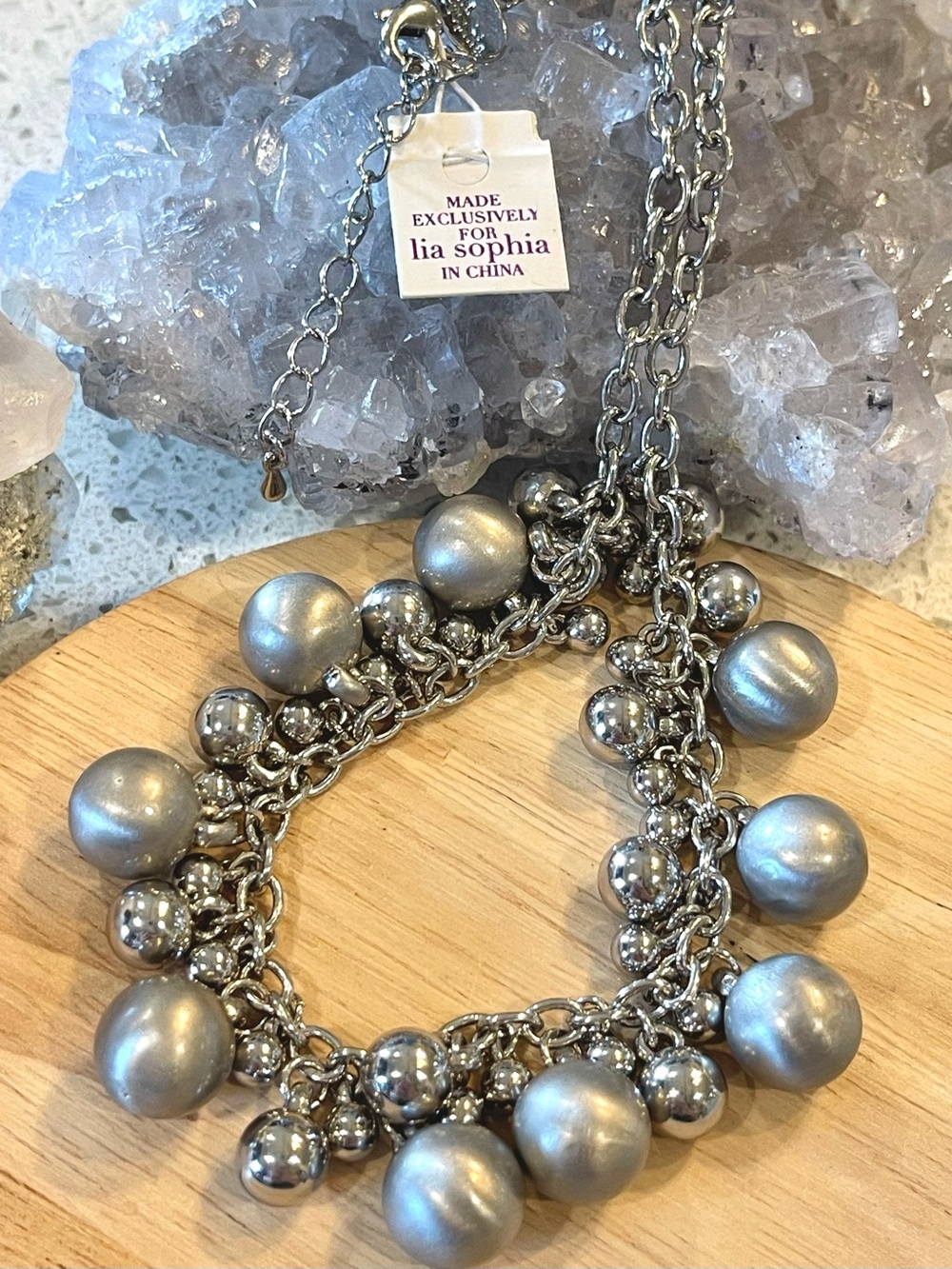 🌑NWT Lia Sophia Retired ‘Pop the Bubbly’ Necklace🌑 - Picture 2 of 3